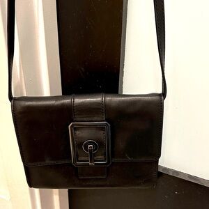 Rebecca Minkoff Elegant Black Leather Crossbody or Clutch Bag